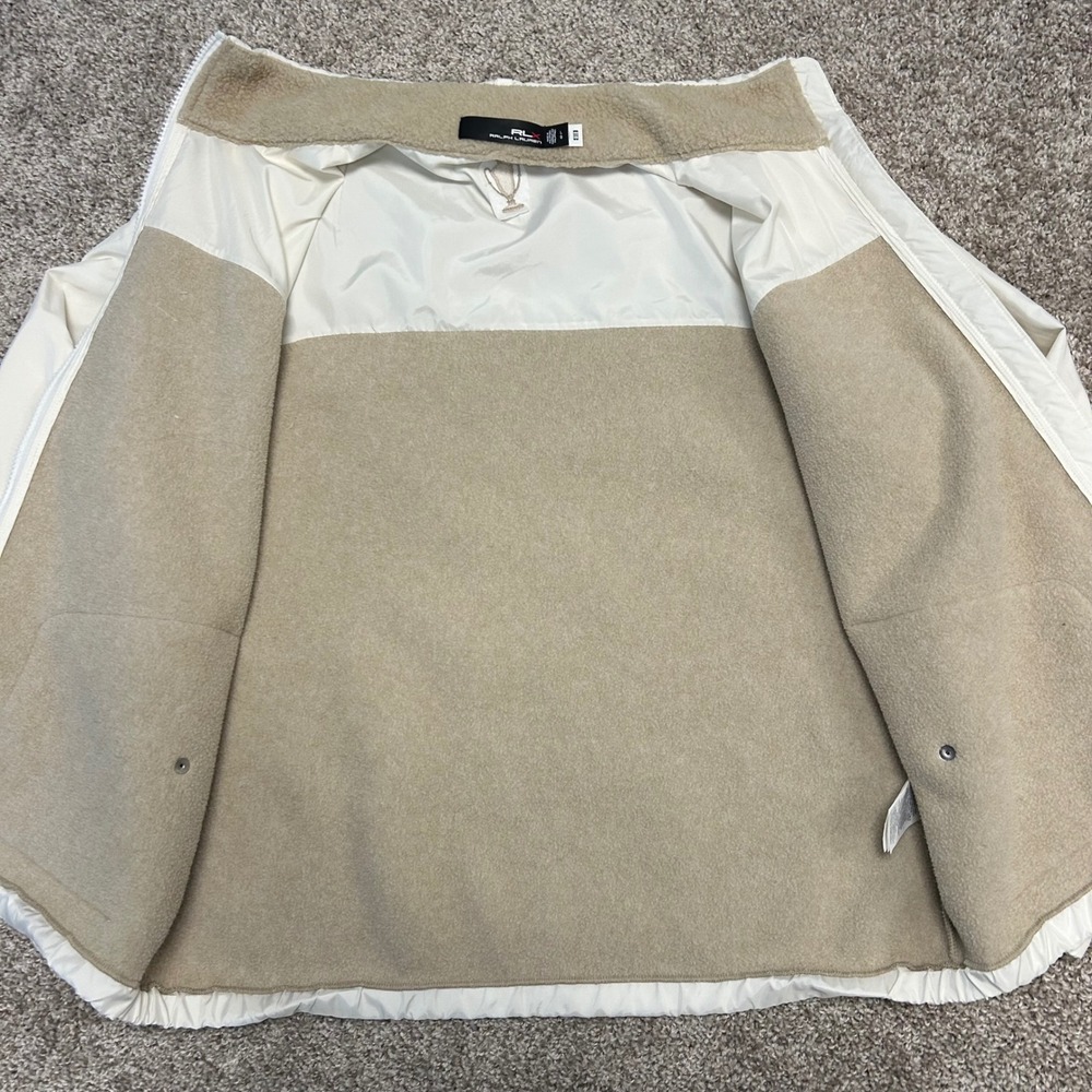 RLX Golf Ralph Lauren Women's Large Sherpa Hybrid Full-Zip Jacket Tan/Cream - Picture 7 of 10